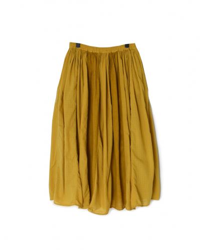 NMDS26265D(スカート) 80s ORGANIC COTTON/80s LINEN PATCHWORK OVERDYE RAJASTHAN TUCK GATHERED SKIRT