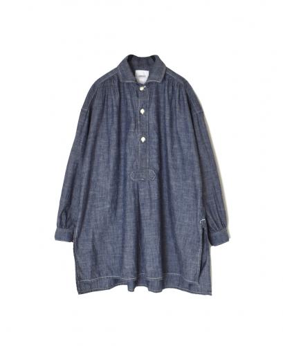 ISNAM2605CB(シャツ) NAVY(INDIGO) CHAMBRAY WORK GATHERED SHIRT