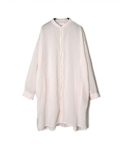 INAM2503G3D(シャツ) 30s GAUZE OVERDYE UTILITY BANDED COLLAR LONG SHIRT