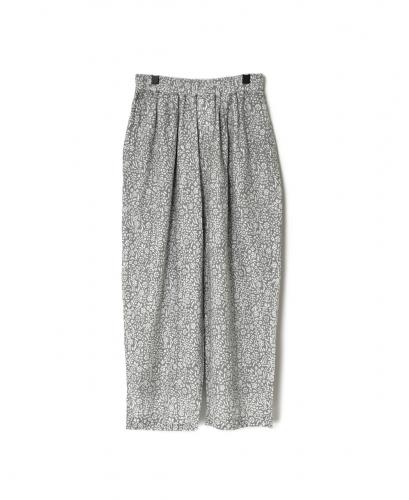 INMDS26106(パンツ) 80s COTTON FLOWER BLOCK PRINT 2TUCK TAPERED EASY PANTS