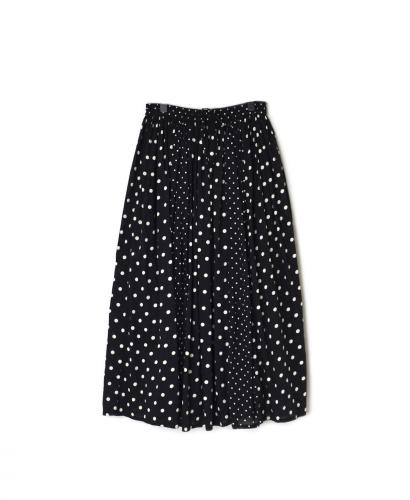 NSL26057(スカート) 80s COTTON VOILE DOT PRINT PATCHWORK GATHERED SKIRT