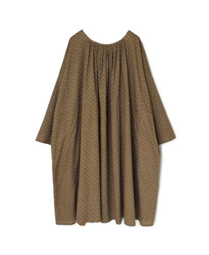 NSL26033(ワンピース) COTTON SLUB SMALL FLOWER PRINT 2WAY GATHERED SMOCK DRESS