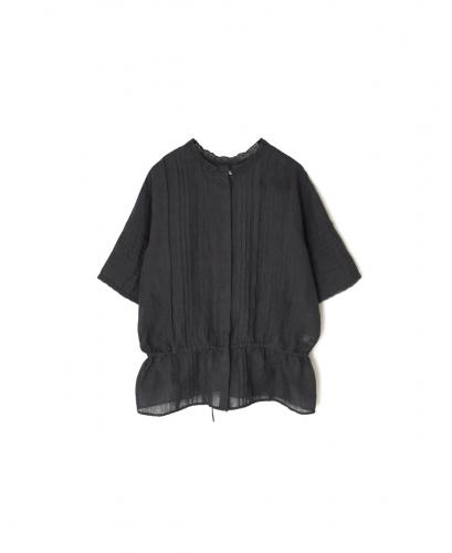 NMDS26271(シャツ) 80s POWER LOOM LINEN PLAIN LACE PINTUCK HALF/SLEEVE 2WAY SHIRT