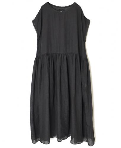 NMDS26272(ワンピース) 80s POWER LOOM LINEN PLAIN BOAT-NECK LACE PULLOVER DRESS