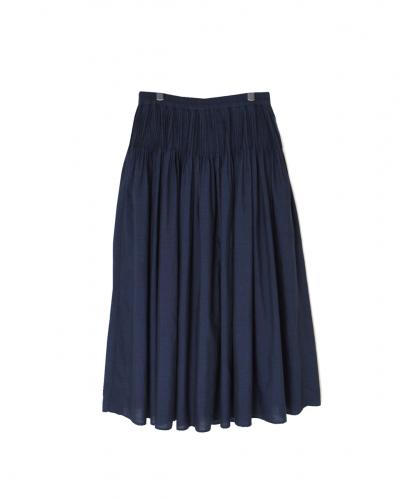 INMDS26055(スカート) HANDWOVEN COTTON HAKEME PINTUCK FLARED SKIRT