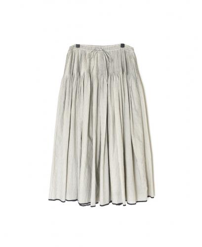 INMDS26065(キュロット) HANDWOVEN COTTON STRIPE CULOTTES WITH MINI PINTUCK