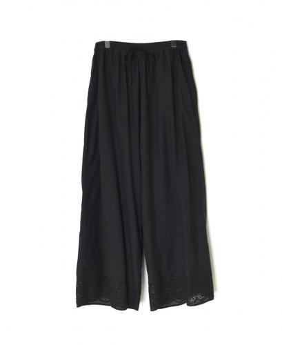 INSL26345(パンツ) 80s VOILE PLAIN WITH CUT WORK LACE EASY PANTS