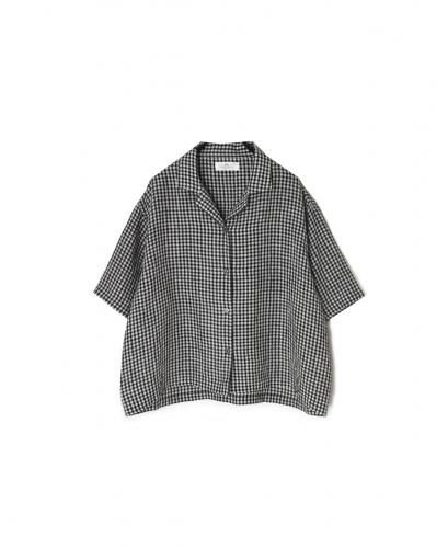 INSL26311(シャツ) 60s LINEN GINGHAM CHECK OPEN COLLAR SHIRTS
