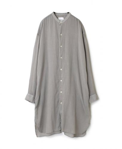 INAM2643GD(シャツ) 60s SINGLE GAUZE OVERDYED UTILITY BANDED COLLAR LONG SHIRT