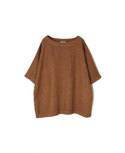 NAM1631LP (シャツ) LINEN PLAIN BOAT NECK S/SL SHIRT